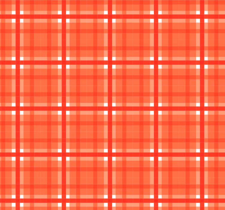 červený gingham vzor Roleta kuchyně - TenStickers