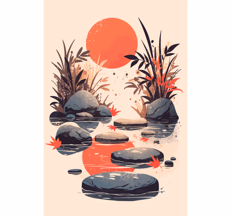 Inspirace japonským stylem Roleta do koupelny - TenStickers