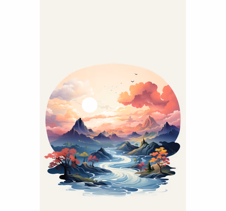Barevný zen vzor Roleta do koupelny - TenStickers