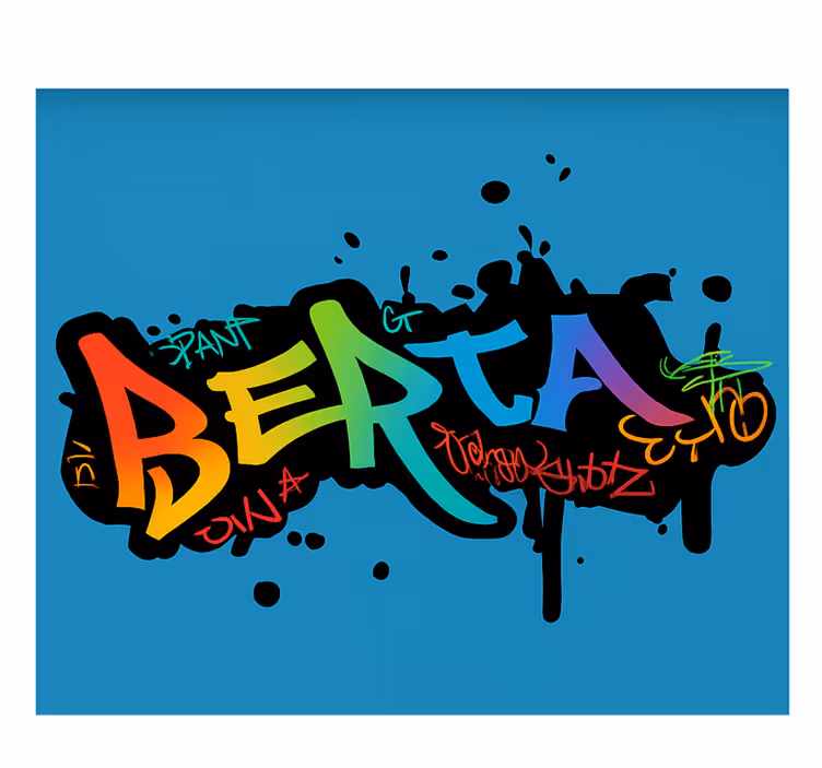 Barevné graffiti na zakázku Roleta děti - TenStickers