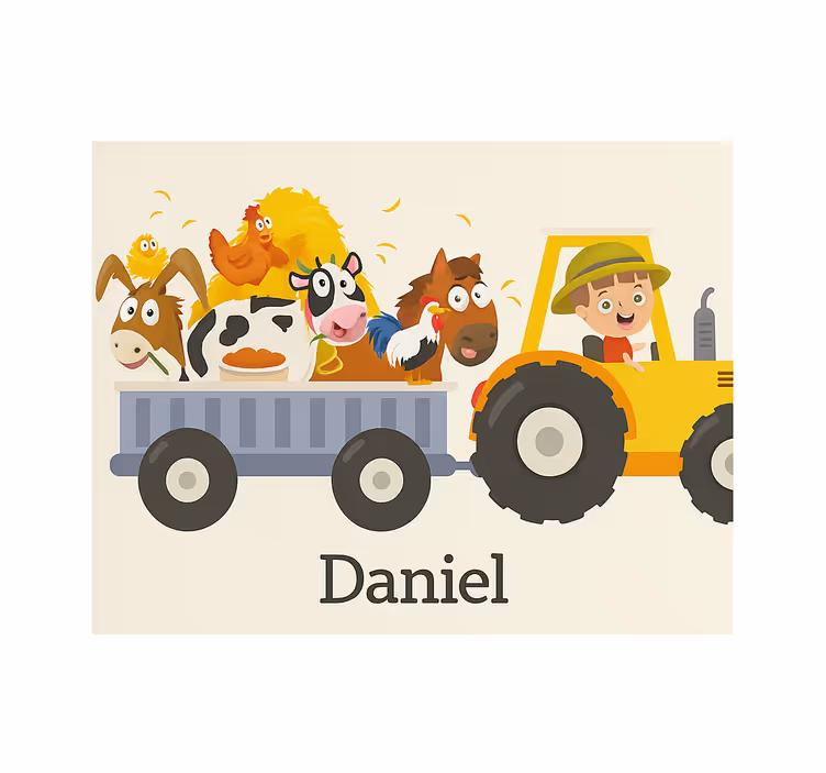 Zemědělský traktor se jménem Osobní roleta - TenStickers