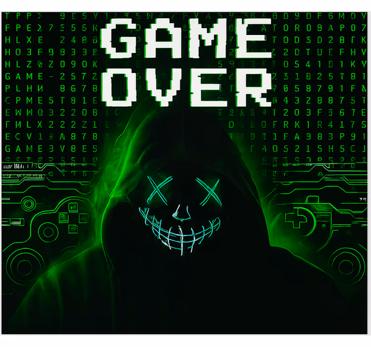 Maskovaný hacknutý game over Roleta Geek - TenStickers