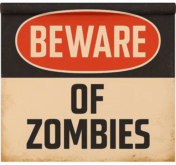 Pozor na zombie Roleta Geek - TenStickers