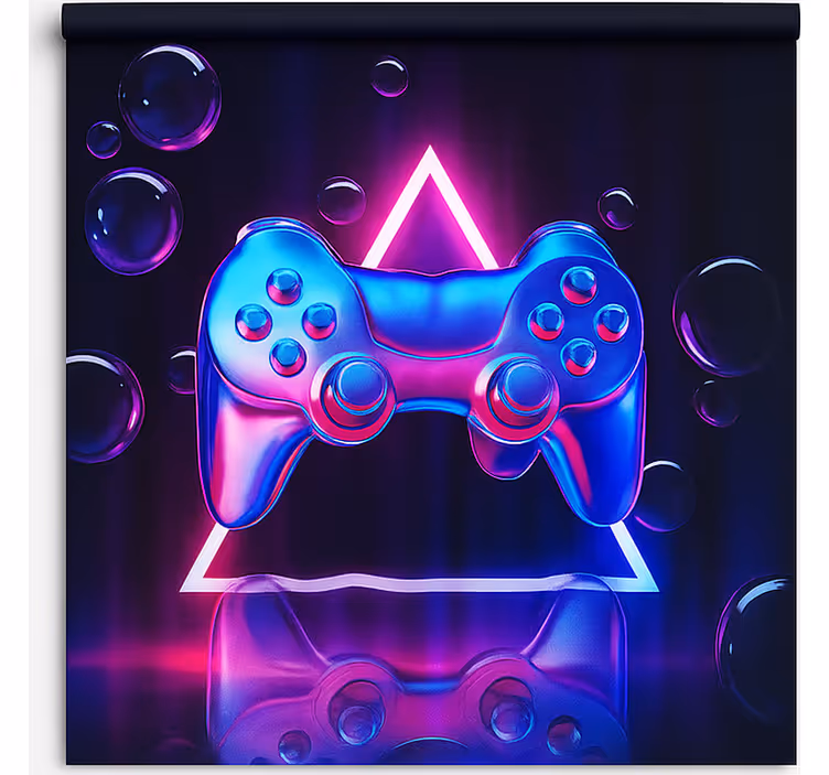Chromový neonový bublinový ovladač Roleta Geek - TenStickers