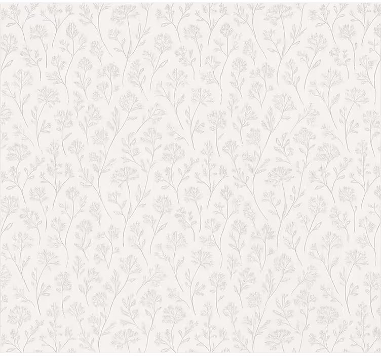 Tenké šedé květinové umění Roleta do jídelny - TenStickers