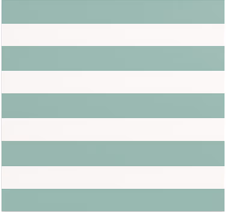 Tyrkysově zelená pruhovaná Roleta do jídelny - TenStickers
