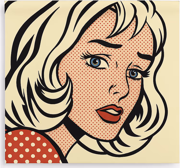 Roleta pro teenagery pop art dívka - TenStickers