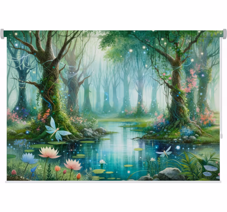 Roleta stromy kouzelný pohádkový mural - TenStickers