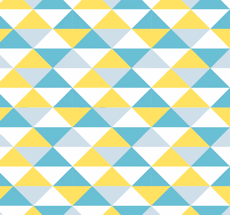 Roleta domácí kancelář žluté a modré geometrické dlaždice - TenStickers