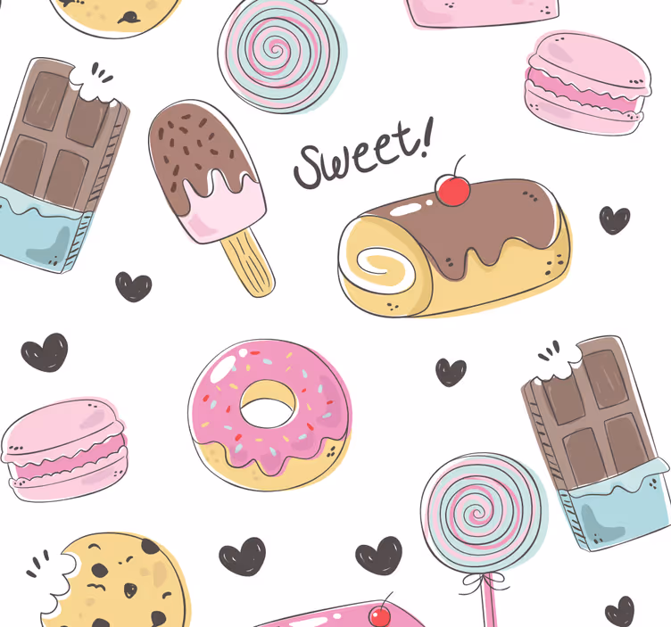 Roleta kuchyně s motivem sladkých dobrot - TenStickers