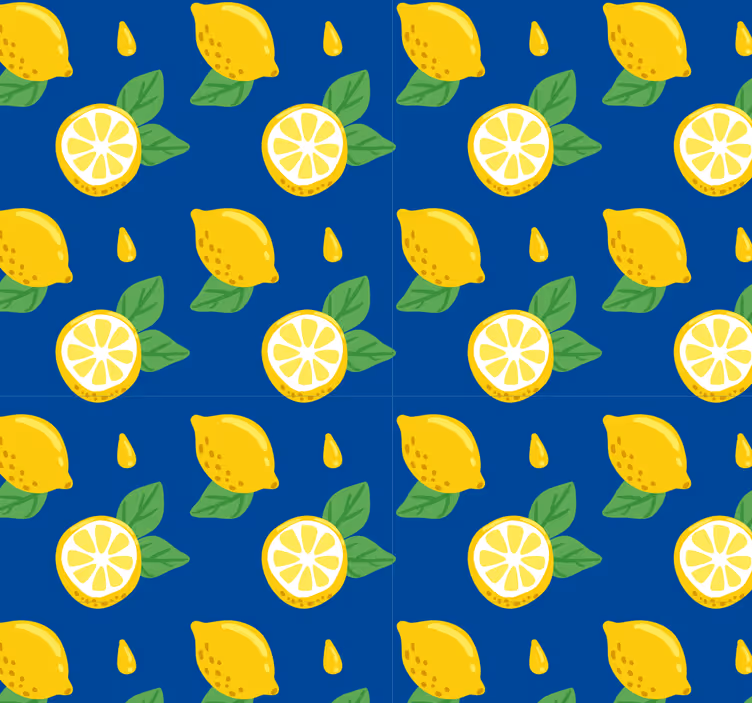 Roleta kuchyně ručně kreslené citrony - TenStickers