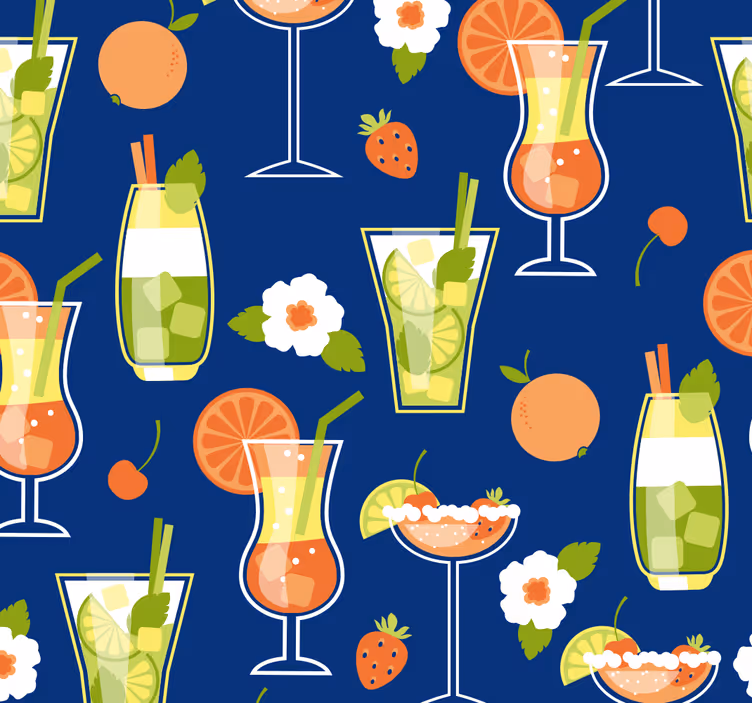 Roleta kuchyně vintage s koktejly - TenStickers