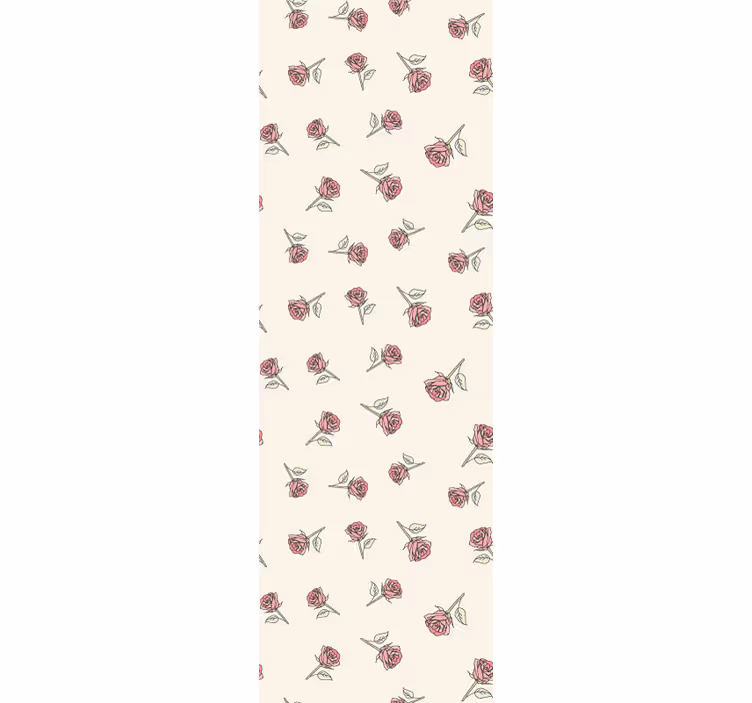Roleta do jídelny s romantickým vintage růžovým vzorem - TenStickers