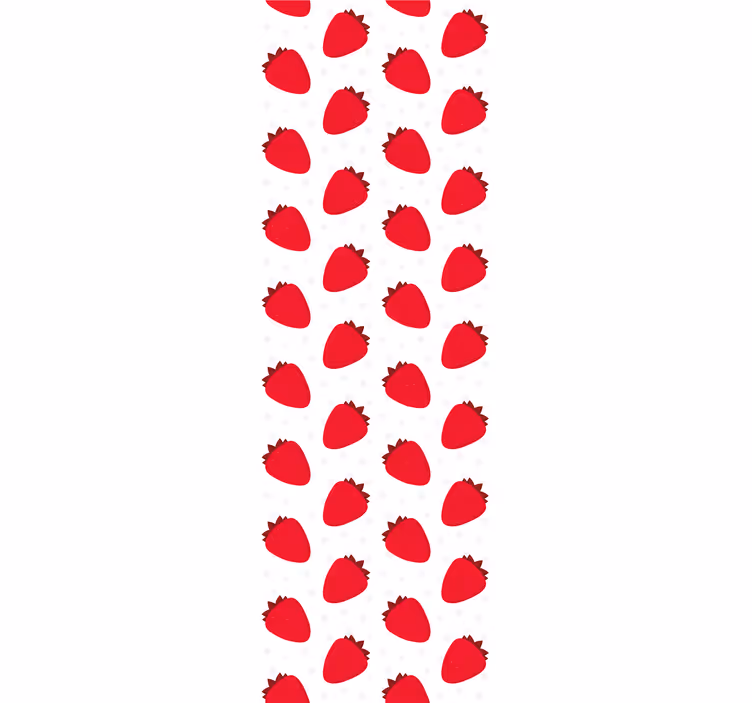 Roleta do jídelny s červeným jahodovým vzorem - TenStickers