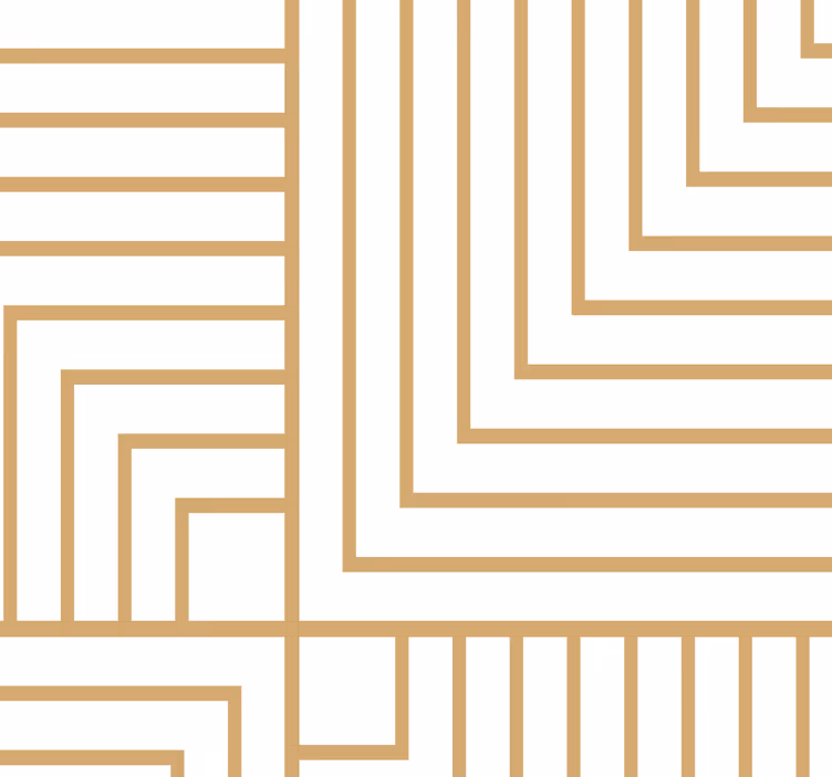 Roleta do jídelny bílá a zlatá geometrie - TenStickers