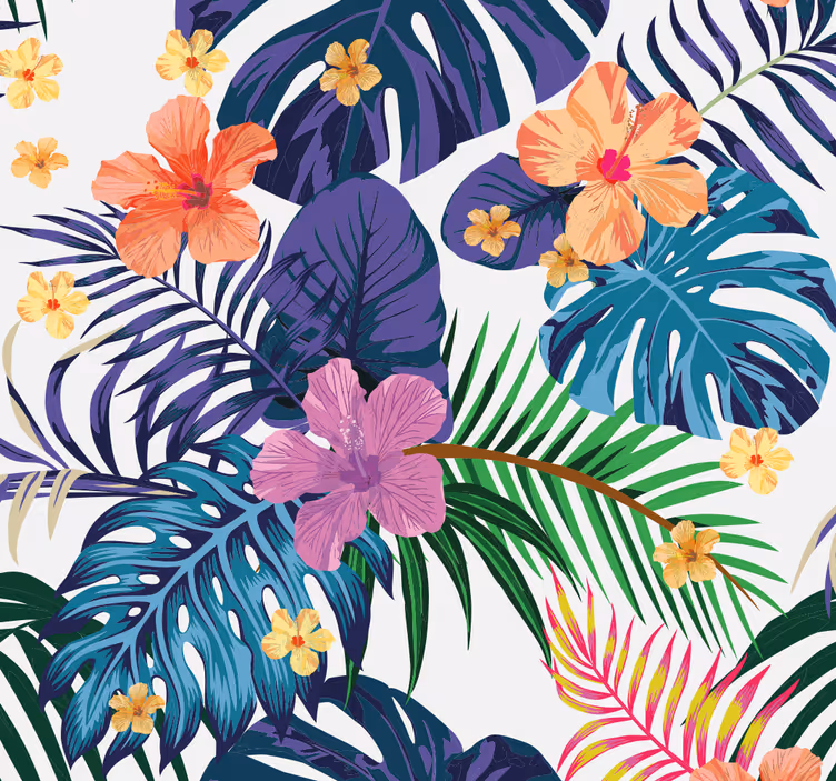 Roleta do jídelny s barevnými květy hawaii - TenStickers