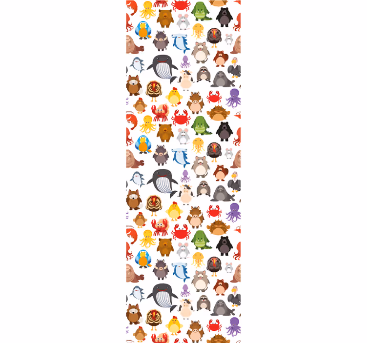 Roleta děti divoká zvířata v barvách - TenStickers