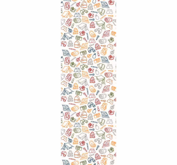 Roleta děti kempování u ohně s botami - TenStickers