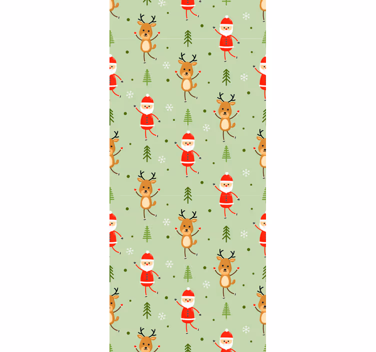 Roleta děti santa claus a jeho sob - TenStickers