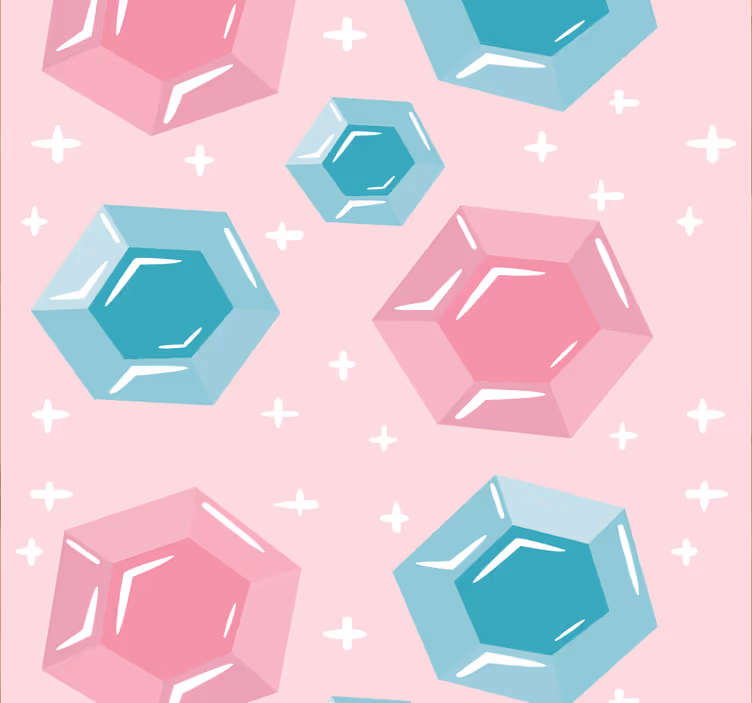 Roleta děti s geometrickými drahokamy - TenStickers