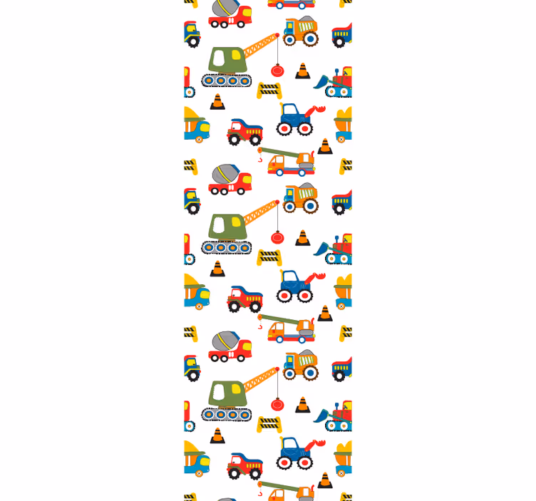 Roleta děti s roztomilými bagry při práci - TenStickers