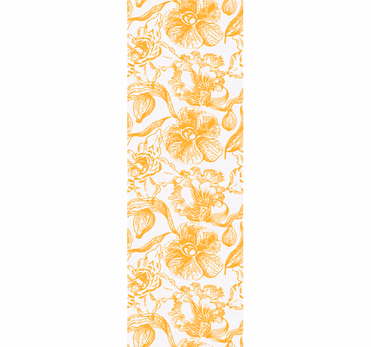 Roleta kancelář s květinovým vzorem žlutých orchidejí - TenStickers