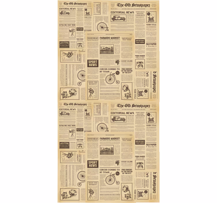 Roleta kancelář vintage americké noviny - TenStickers