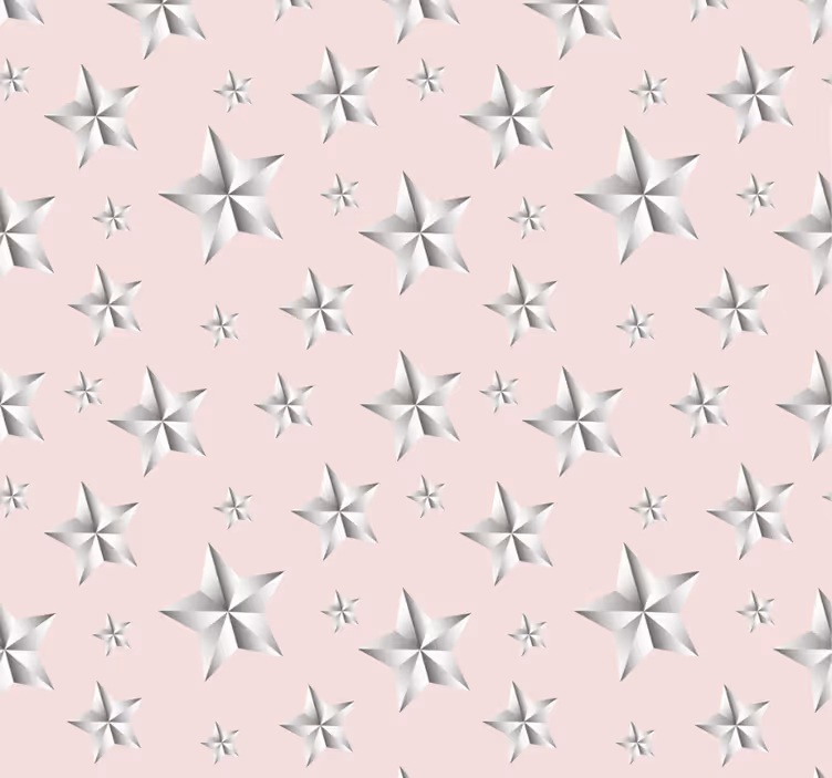 Roleta pro teenagery s bílými hvězdami na růžovém pozadí - TenStickers