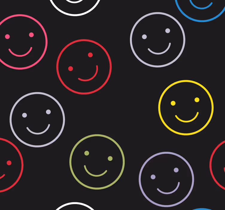 Roleta pro teenagery veselé barevné obličeje - TenStickers