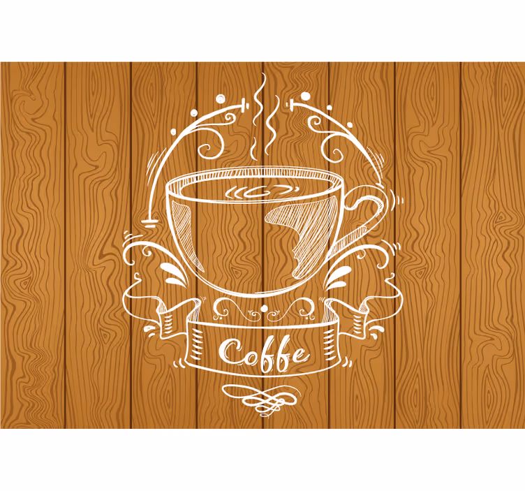 Roleta kuchyně dřevěné panely coffee - TenStickers