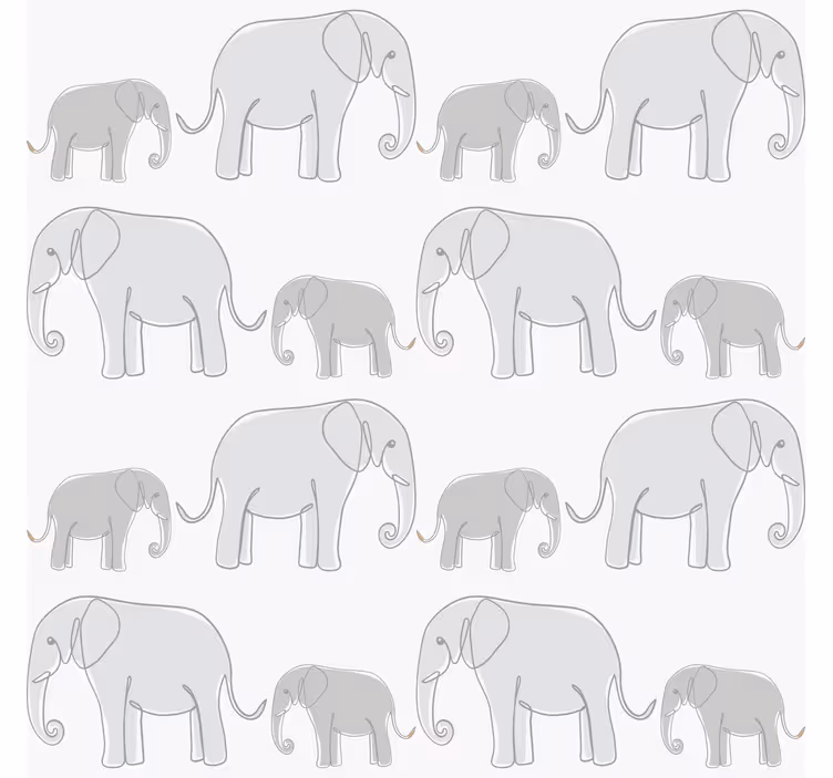 Šedá roleta minimalističtí sloni - TenStickers
