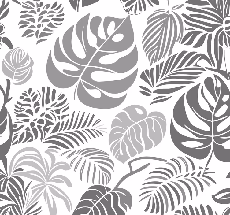 Šedá roleta s motivem listů monstera - TenStickers