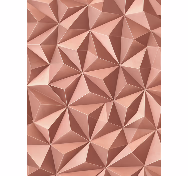 Růžová roleta s abstraktním geometrickým zlatem - TenStickers