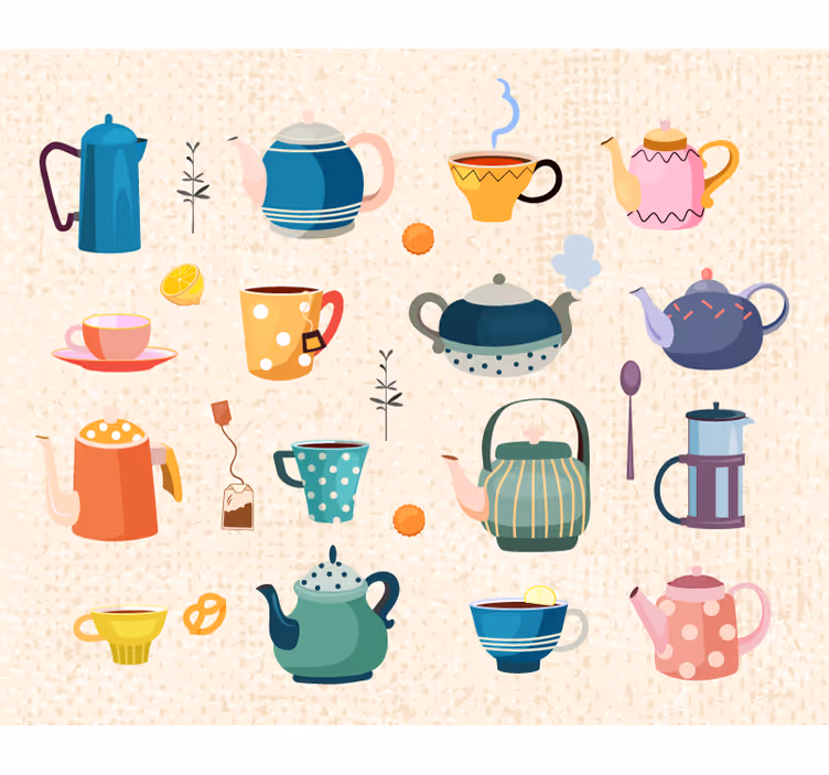 Roleta kuchyně vintage čaj - TenStickers
