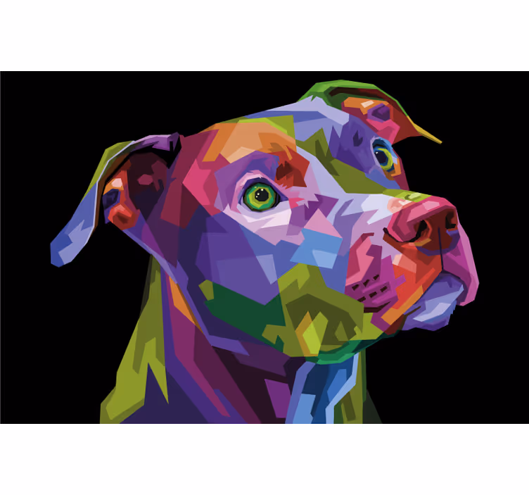 Roleta do obývacího pokoje moderní barevní pitbulli - TenStickers