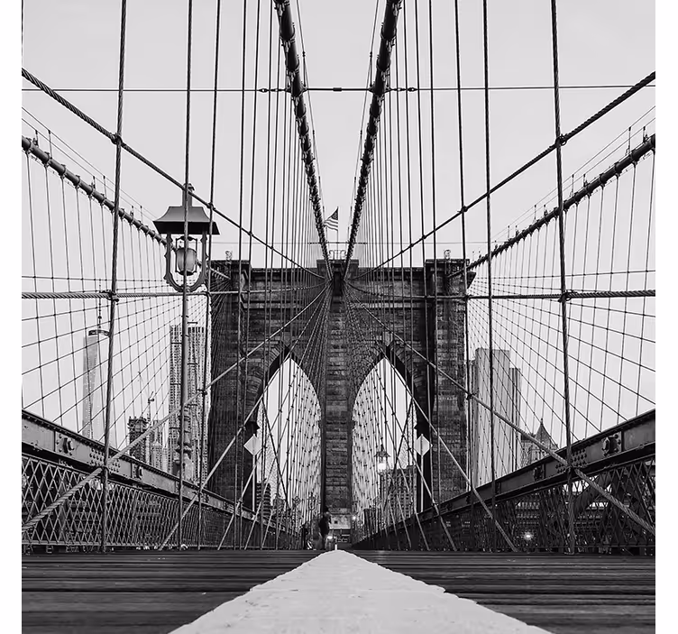 Roleta do obývacího pokoje brooklyn bridge černobílá - TenStickers