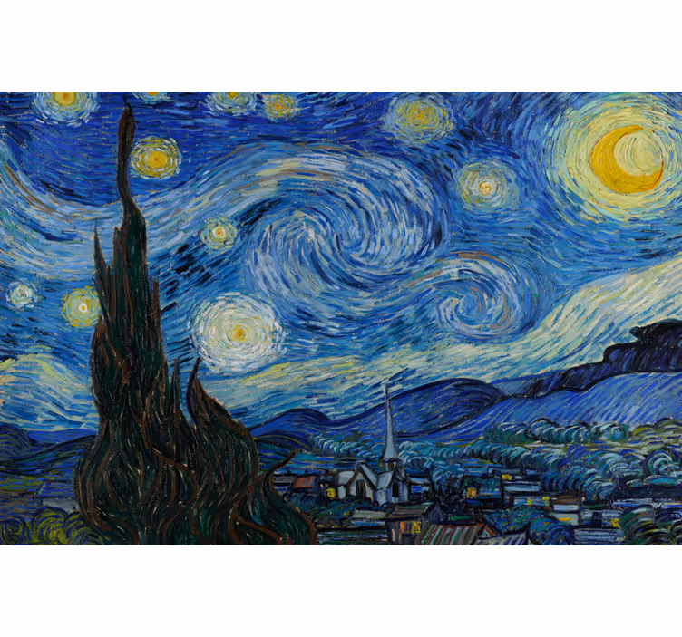 Roleta do obývacího pokoje hvězdná noc od van gogha - TenStickers