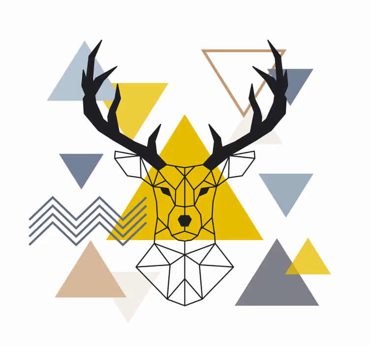 Roleta do obývacího pokoje geometrický jelen - TenStickers
