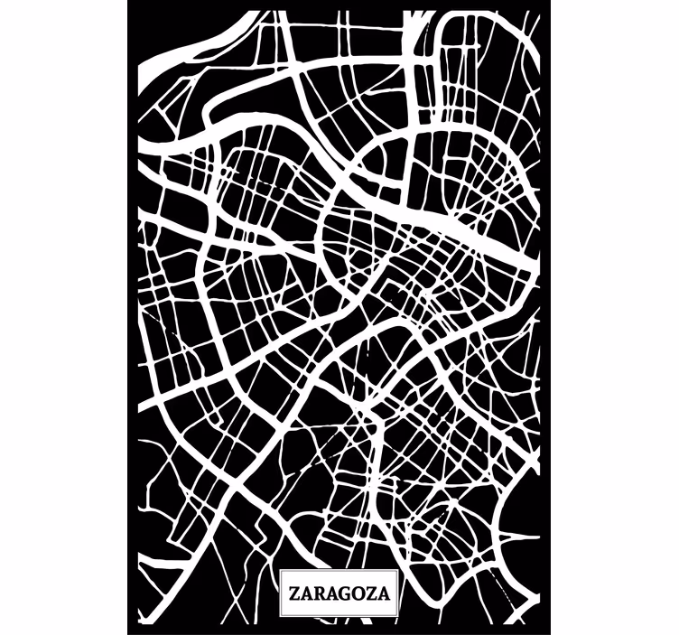 Roleta do obývacího pokoje s topografickou mapou zaragoza - TenStickers
