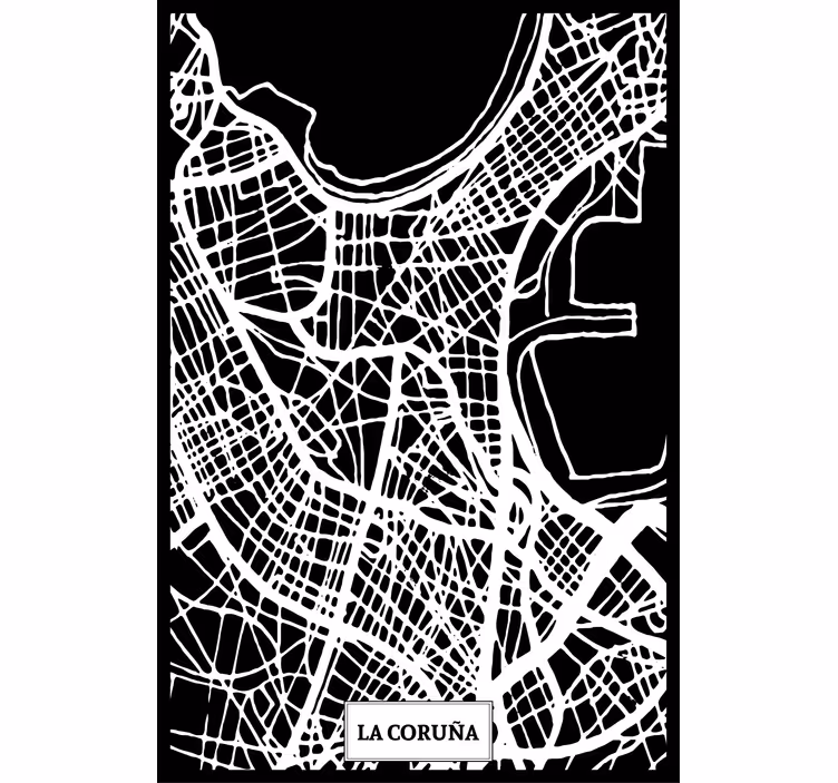 Roleta do obývacího pokoje mapa topografická coruña - TenStickers