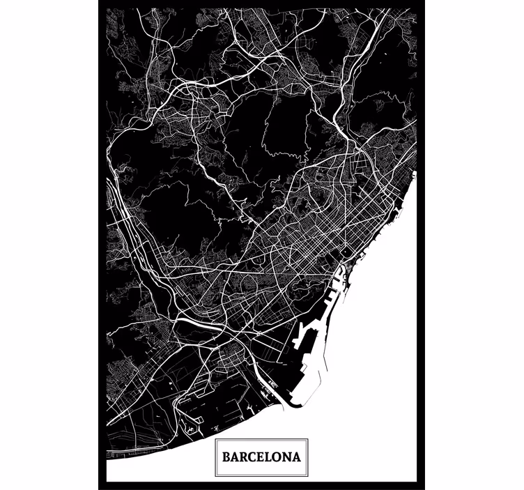 Roleta do obývacího pokoje barcelona v mapě - TenStickers