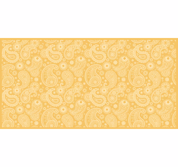 Žlutá roleta s arabským paisley vzorem - TenStickers