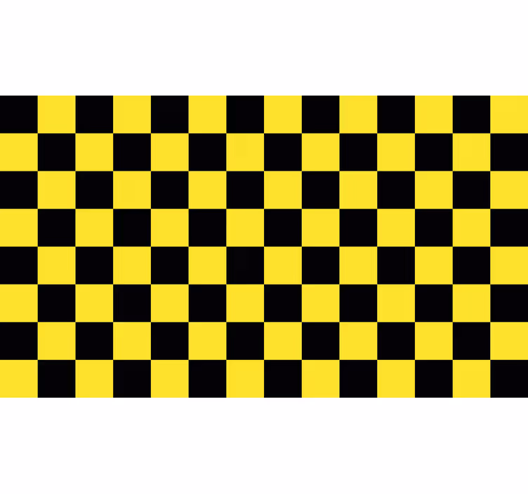 Žlutá roleta šachovnice v černé a žluté - TenStickers