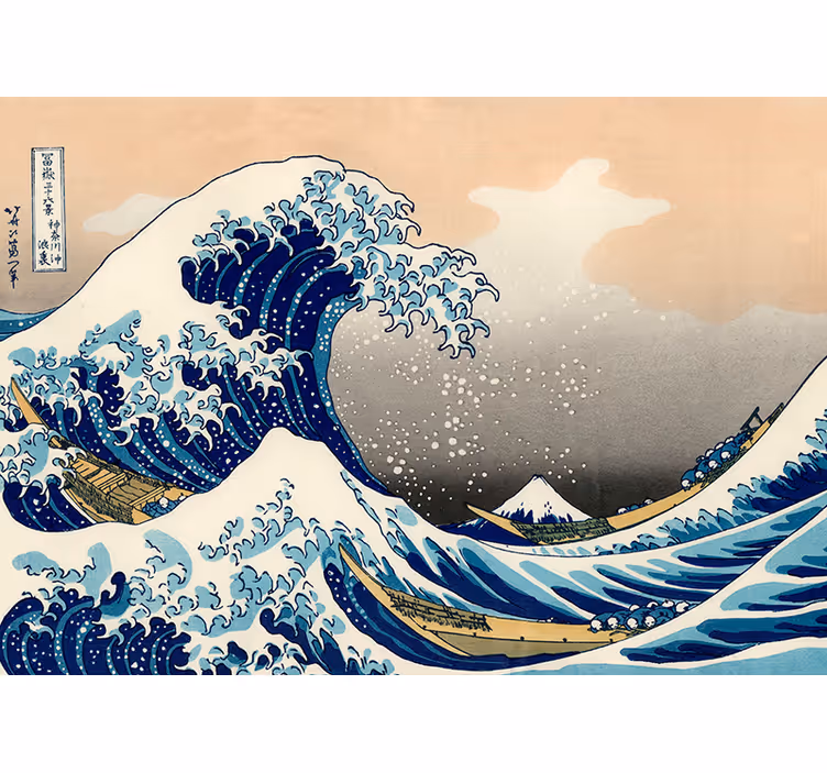 Roleta do obývacího pokoje hokusai vlna fototapeta - TenStickers