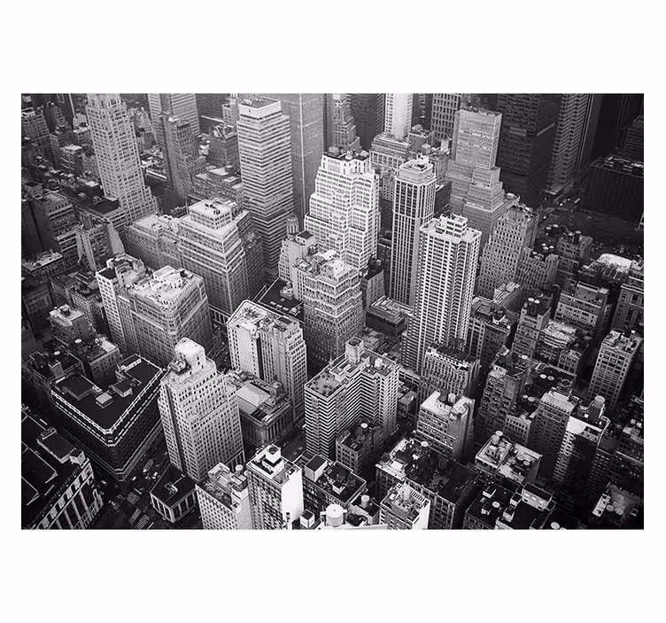 Roleta do obývacího pokoje new york vzdušná Černobílá - TenStickers