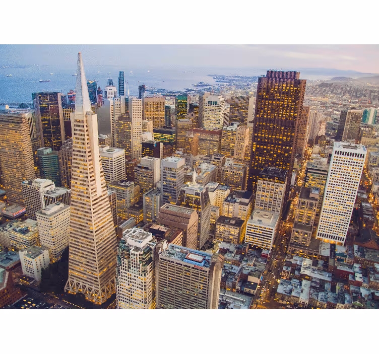 Roleta do obývacího pokoje sanfranciské mrakodrapy - TenStickers