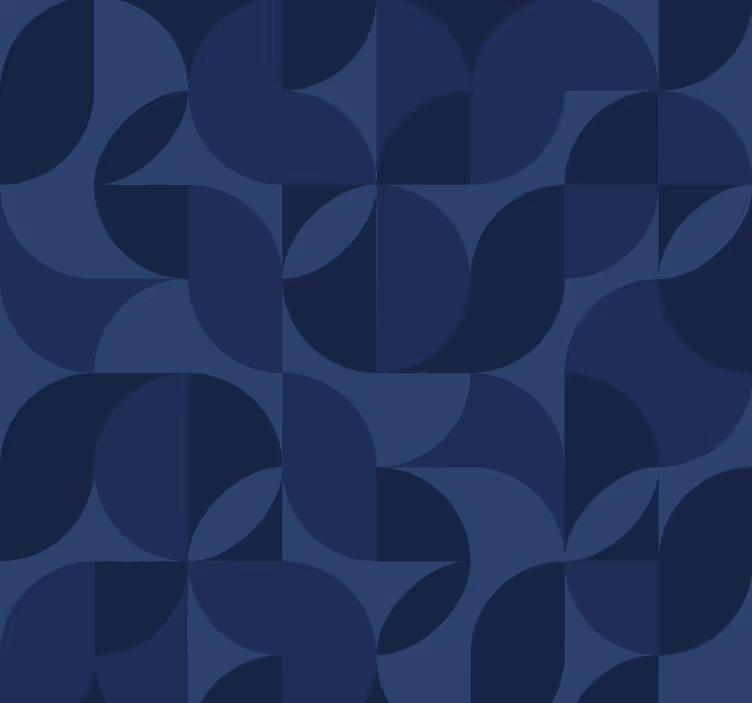 Modrá roleta v retro geometrickém stylu - TenStickers