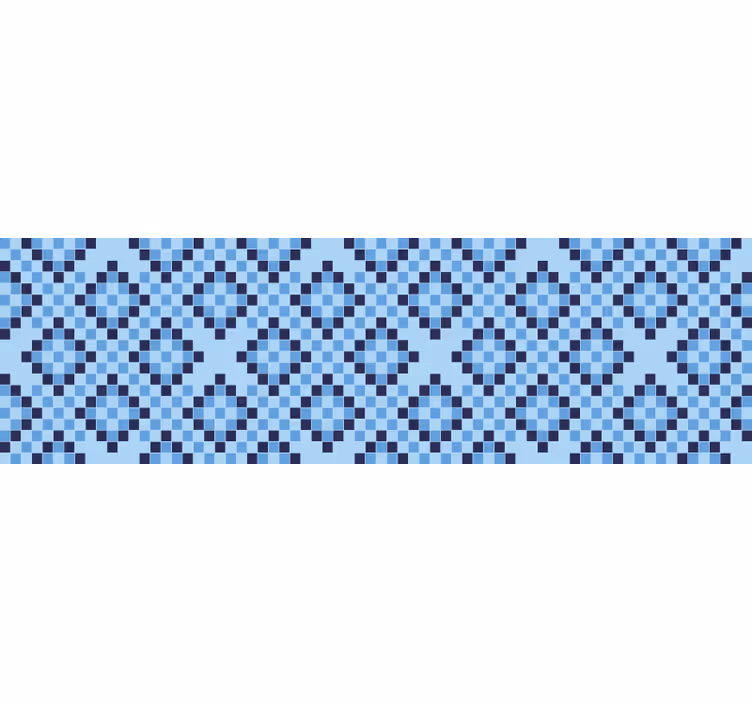 Modrá roleta s geometrickým modrým pixelovým vzorem - TenStickers