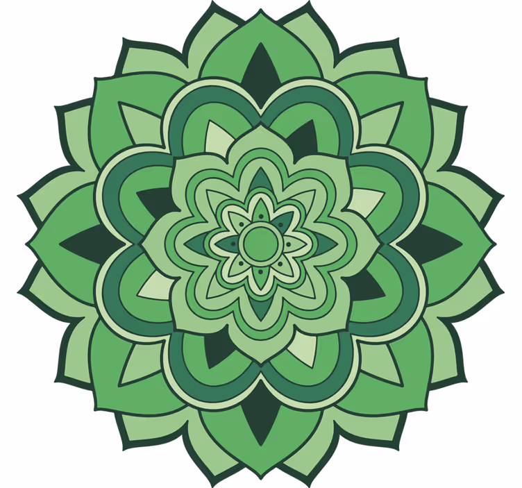 Zelená roleta zelená mandala - TenStickers