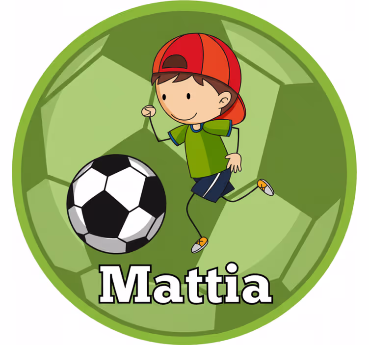 Zelená roleta s fotbalovým designem a jménem - TenStickers